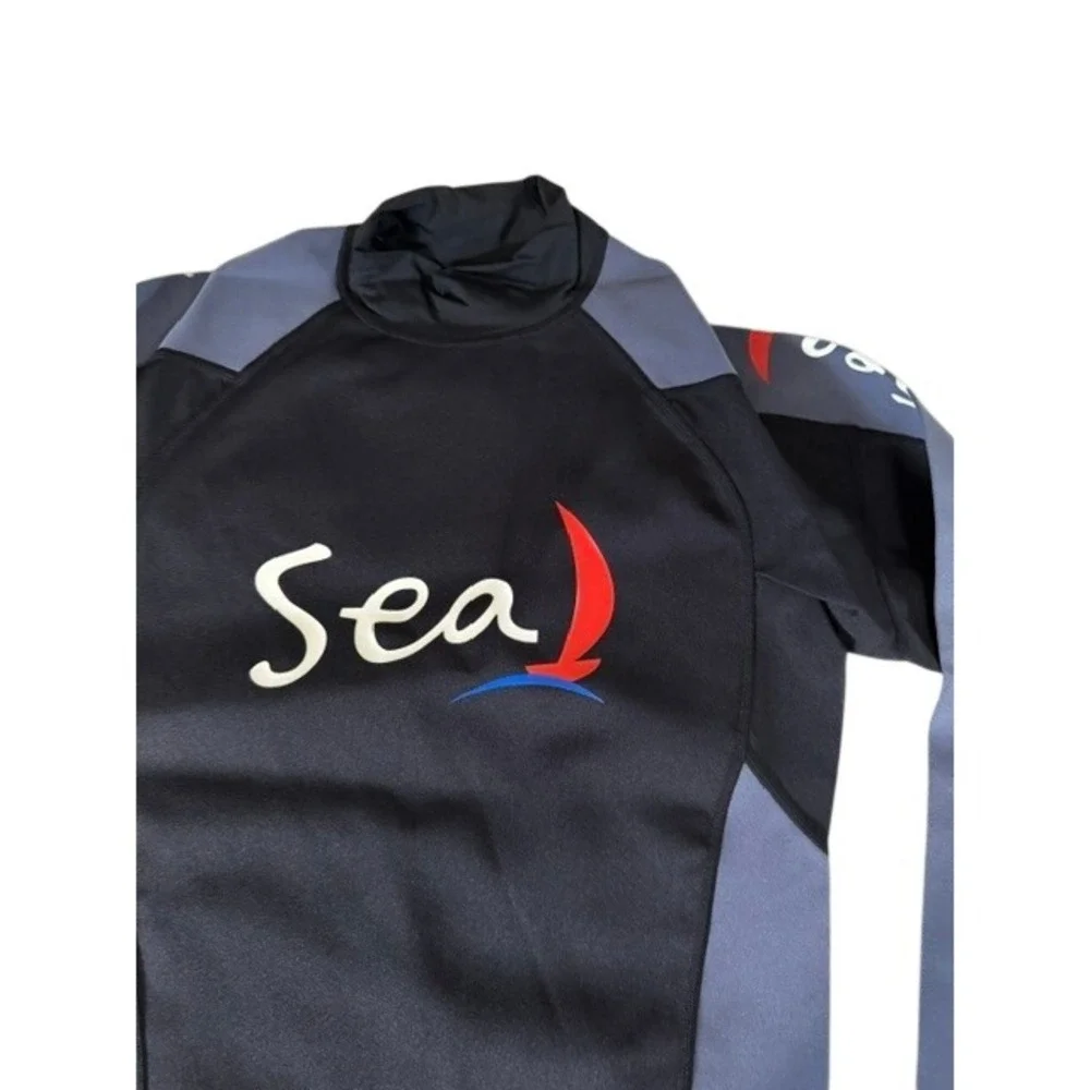 Sea Sail Equipment Australia Long Sleeve Hot Top Black Grey XS MS001 Kids